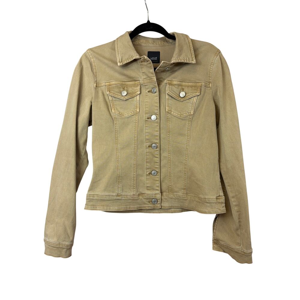 Yest Tan Button Up Long Sleeve Jacket Size S/M